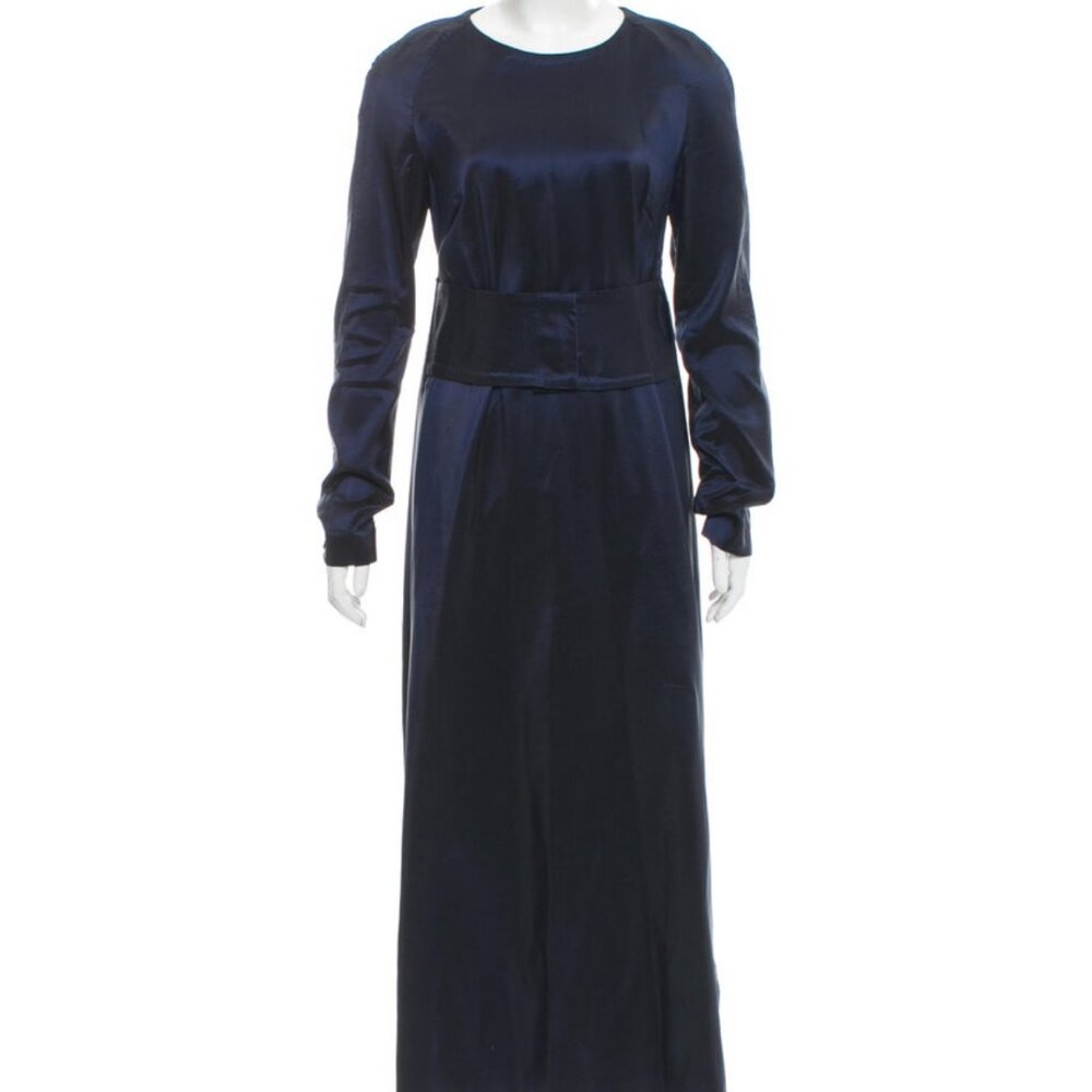 Burberry navy scoop neck long sleeves gown size L